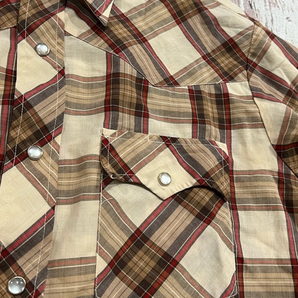 Vintage Lariat Western Cowboy Pearl Snap Rancher Button Down Long Sleeve Shirt - Picture 4 of 6